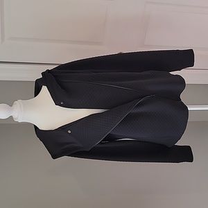 Waffle Knit Aymetrical Full Zip Up Hooded Athletic Jacket